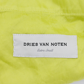 DRIES VAN NOTEN | Lime Green Nylon Twill Trenchcoat