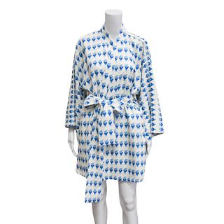 LA VIE STYLE HOUSE | Blue Cornflower Mini Wrap Dress