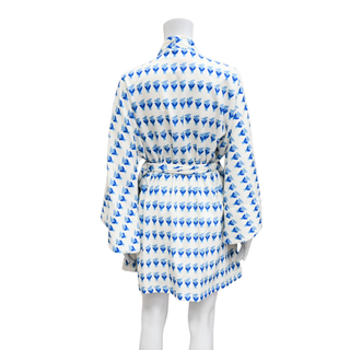 LA VIE STYLE HOUSE | Blue Cornflower Mini Wrap Dress