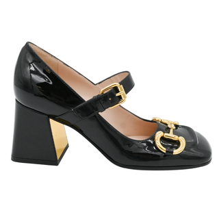 GUCCI | Black Patent Leather Horsebit Mary Jane Pumps