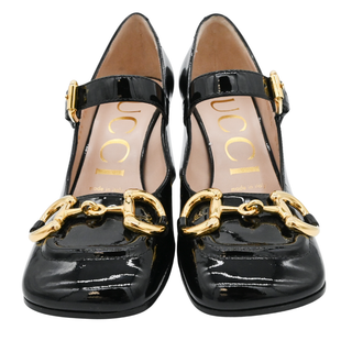 GUCCI | Black Patent Leather Horsebit Mary Jane Pumps
