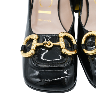 GUCCI | Black Patent Leather Horsebit Mary Jane Pumps