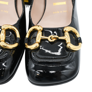 GUCCI | Black Patent Leather Horsebit Mary Jane Pumps