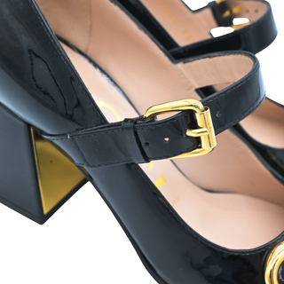GUCCI | Black Patent Leather Horsebit Mary Jane Pumps