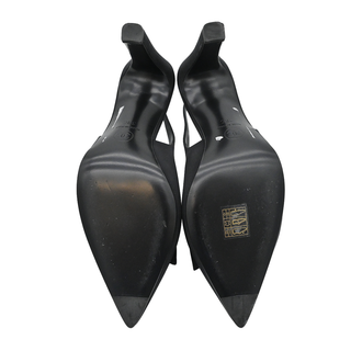 CHANEL | Black Satin Bow Slingback Pumps