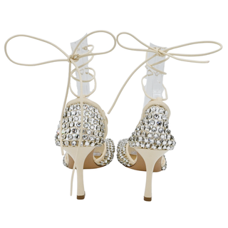 BOTTEGA VENETA | Mesh Crystal Embellished Strappy Heels