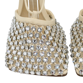 BOTTEGA VENETA | Mesh Crystal Embellished Strappy Heels