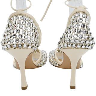 BOTTEGA VENETA | Mesh Crystal Embellished Strappy Heels