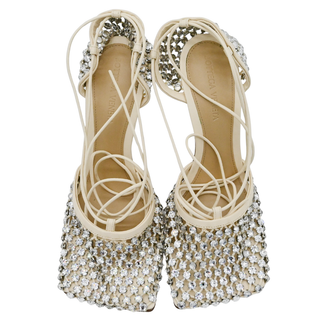 BOTTEGA VENETA | Mesh Crystal Embellished Strappy Heels