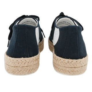 HERMES | Navy Canvas Rosa Espadrille Sneakers