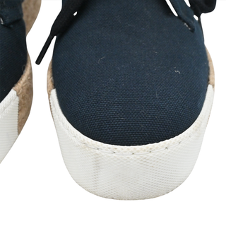 HERMES | Navy Canvas Rosa Espadrille Sneakers