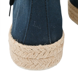 HERMES | Navy Canvas Rosa Espadrille Sneakers