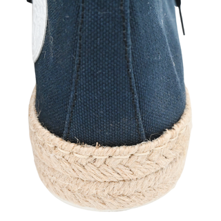 HERMES | Navy Canvas Rosa Espadrille Sneakers