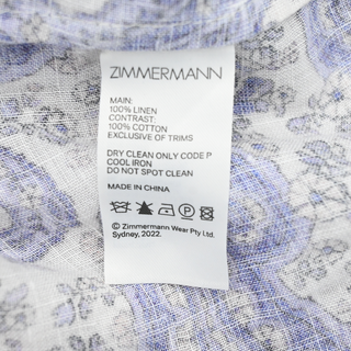 ZIMMERMANN | Devi Lucky Paisley Linen Wrap Mini Dress