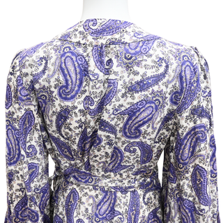 ZIMMERMANN | Devi Lucky Paisley Linen Wrap Mini Dress