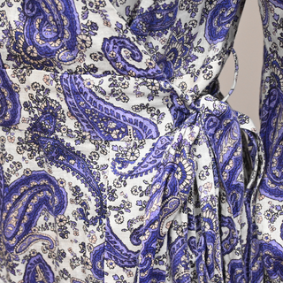 ZIMMERMANN | Devi Lucky Paisley Linen Wrap Mini Dress