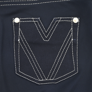 VERSACE | Black Denim Baroque Gold Metallic Embroidered Skinny Jeans
