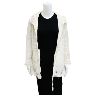 MONCLER | Madeleine Ivory Floral Embroidered Zip Jacket