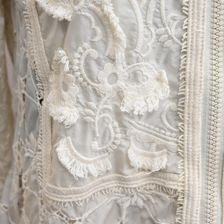 MONCLER | Madeleine Ivory Floral Embroidered Zip Jacket