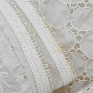 MONCLER | Madeleine Ivory Floral Embroidered Zip Jacket