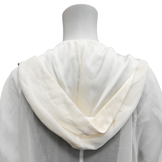 BRUNELLO CUCINELLI | Off-White Organza Monili Zip Bomber Jacket