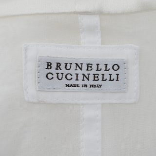 BRUNELLO CUCINELLI | Off-White Organza Monili Zip Bomber Jacket