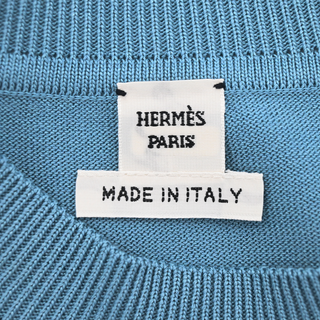 HERMES | Blue Printed Long-Sleeve Sweater
