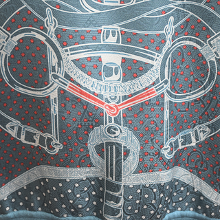 HERMES | Blue Printed Long-Sleeve Sweater