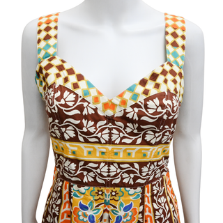 ETRO | Multicolor Printed Cotton Midi Dress