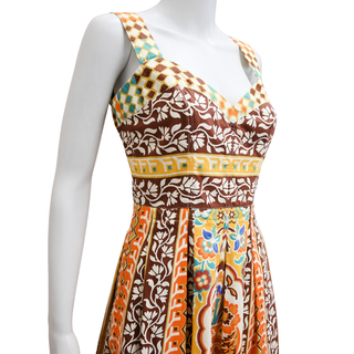 ETRO | Multicolor Printed Cotton Midi Dress