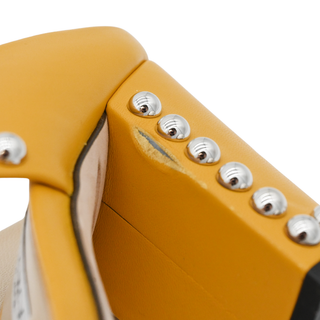 JIMMY CHOO | Matty Mustard Yellow Studded Leather Mules
