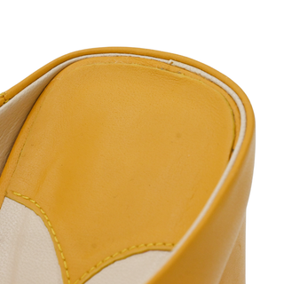 JIMMY CHOO | Matty Mustard Yellow Studded Leather Mules