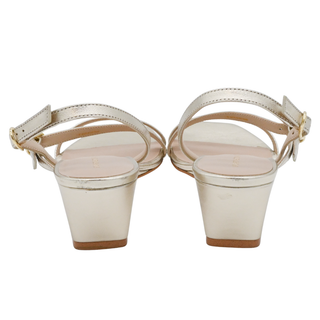 STUART WEITZMAN | Oasis Gold Metallic Wedge Sandals