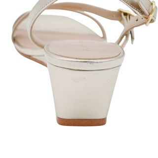 STUART WEITZMAN | Oasis Gold Metallic Wedge Sandals