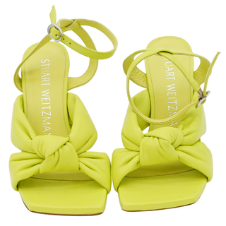 STUART WEITZMAN | Lime Playa Ankle Strap Knot Sandals