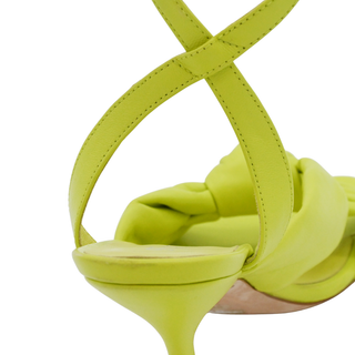 STUART WEITZMAN | Lime Playa Ankle Strap Knot Sandals