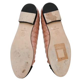 CHANEL | Pink Quilted CC Ballet Flats