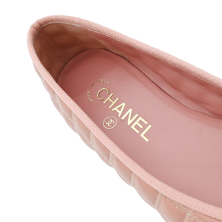 CHANEL | Pink Quilted CC Ballet Flats