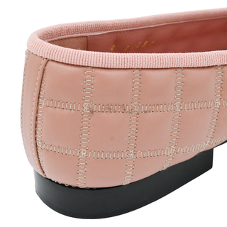 CHANEL | Pink Quilted CC Ballet Flats