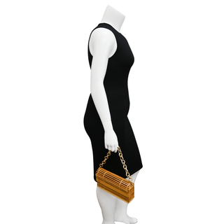 CULT GAIA | Sylva Wooden Caged Chain Handle Bag