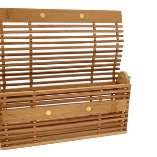 CULT GAIA | Sylva Wooden Caged Chain Handle Bag