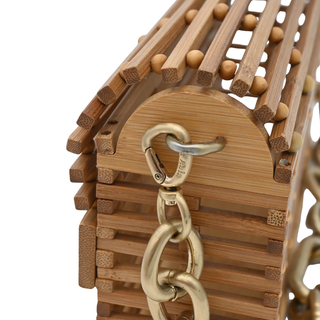 CULT GAIA | Sylva Wooden Caged Chain Handle Bag