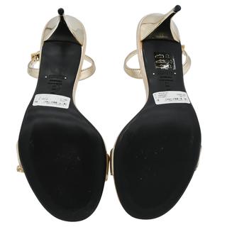 SCHUTZ | Aurora Mid Platina Gold Metallic Sling Heels