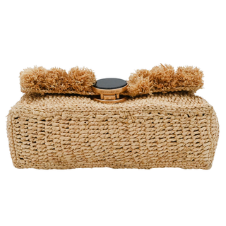 VANESSA BRUNO | Raffia Pom Pom Crossbody Bag