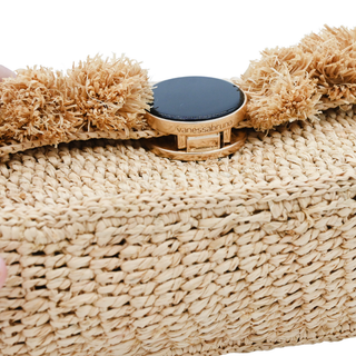 VANESSA BRUNO | Raffia Pom Pom Crossbody Bag