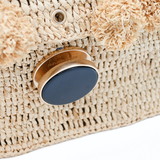 VANESSA BRUNO | Raffia Pom Pom Crossbody Bag