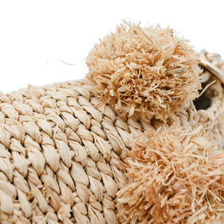 VANESSA BRUNO | Raffia Pom Pom Crossbody Bag