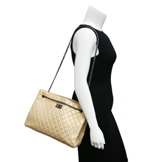 CHANEL | Gold Quilted Reissue Leather Tote Bag