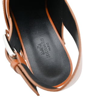 HERMES | Hippie Naturel Tan Heritage Leather Clogs