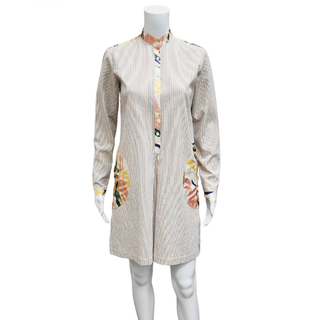 LA PRESTIC OUISTON | Multicolor Striped Cotton Shirt Dress